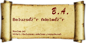 Beluzsár Adelmár névjegykártya
